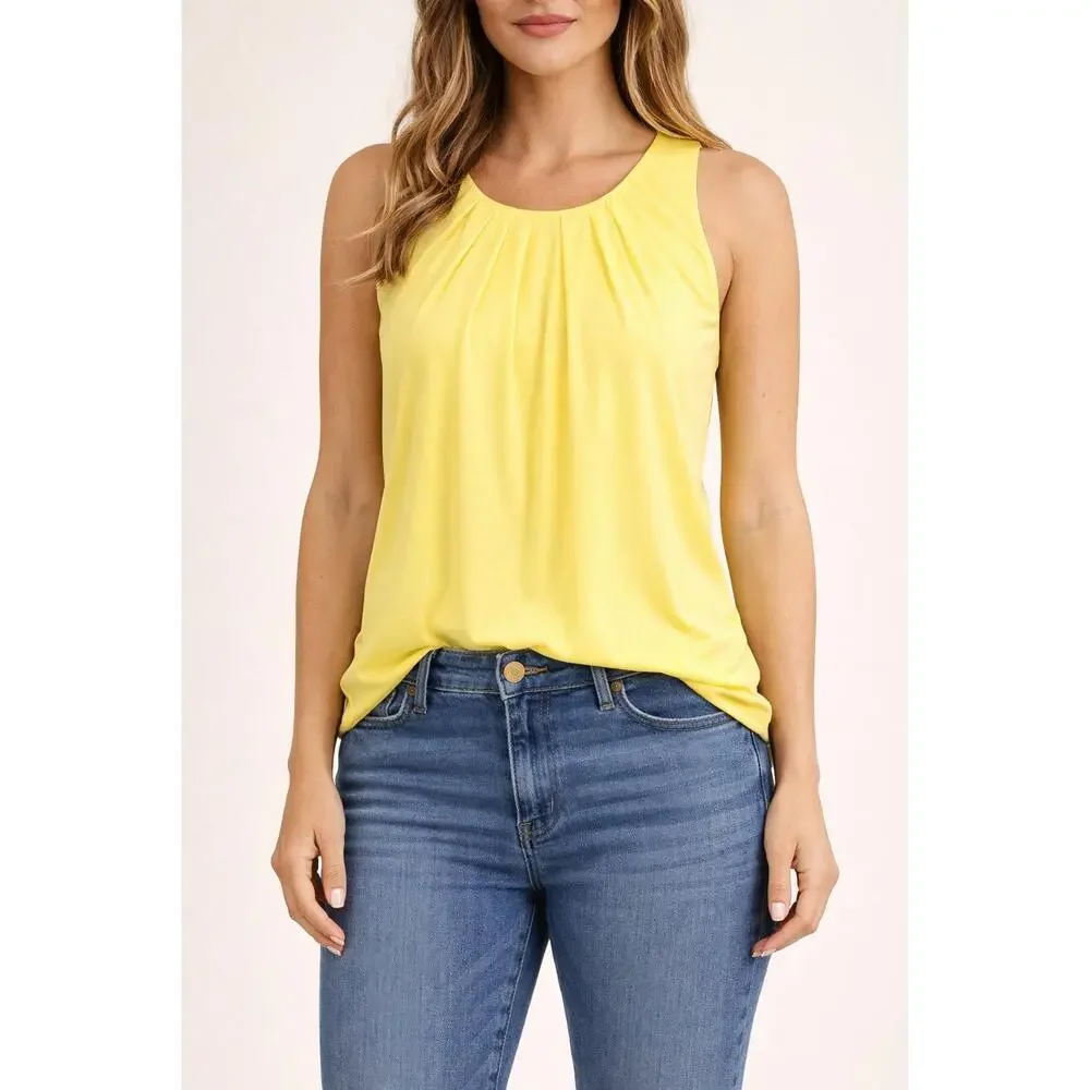 FINAL SALE|PLEAT TANK - Picture 3 of 6